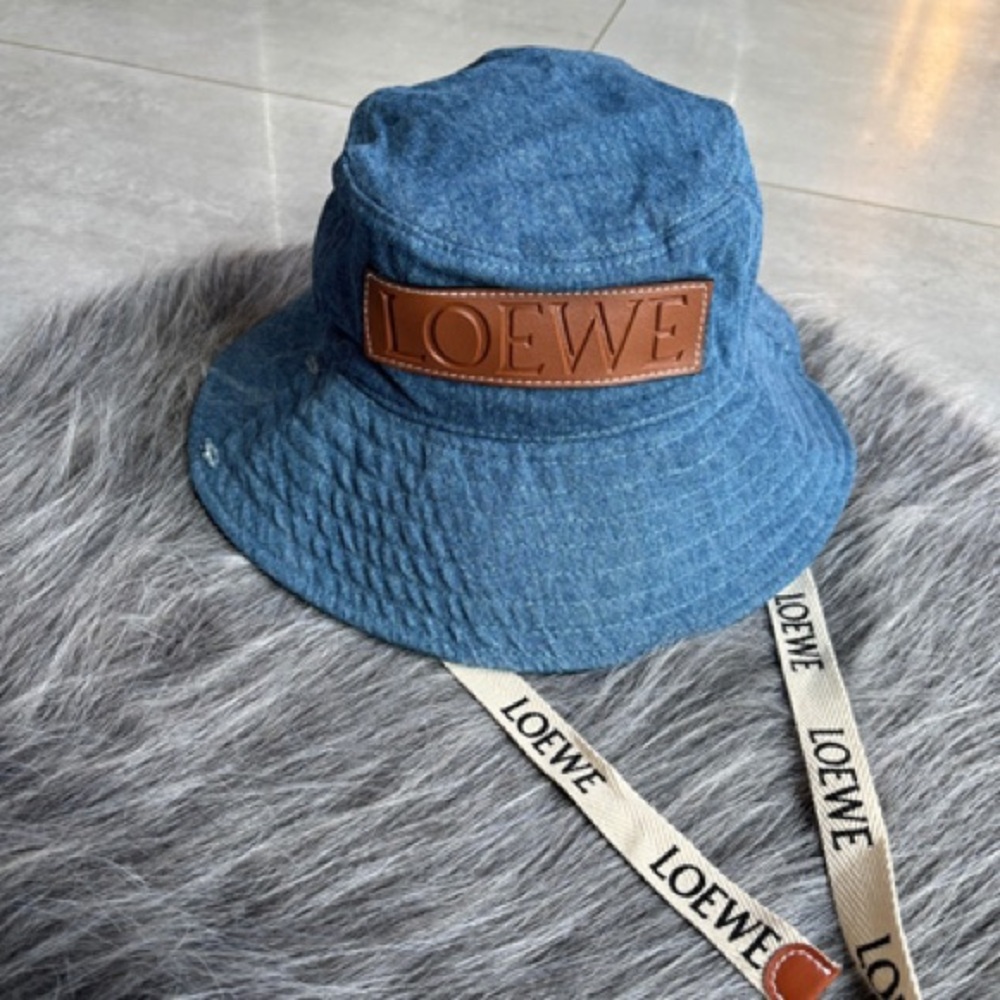 LOEWE blue canvas sun hat